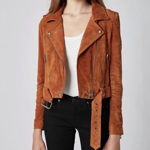 NWT Suede Moto Jacket Brand New Silver buckled